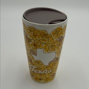 Starbucks ceramic coffee mug with removable lid